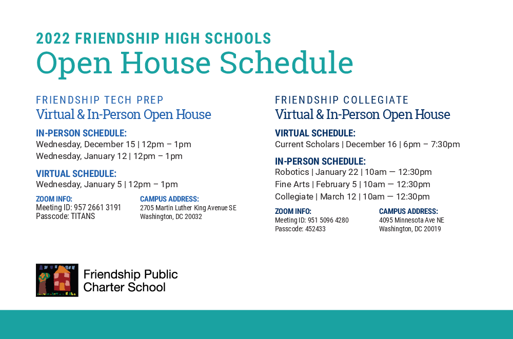 Open House High School Schedule
