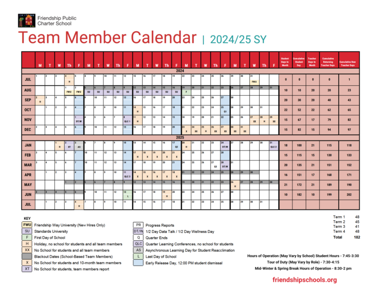 Friendship24_25_Calendar Friendship Public Charter School